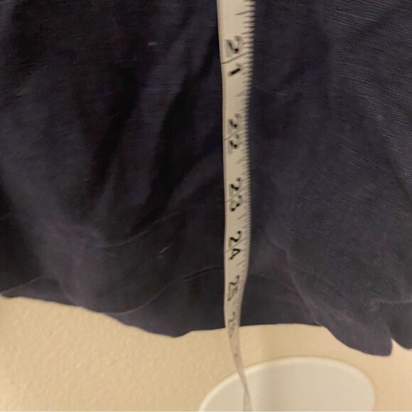Chicos vintage Navy blue 100% linen Long sleeve button up collared shirt-1/M - Picture 6 of 7